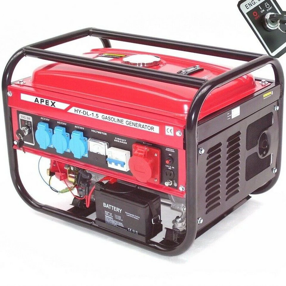 Apex Stromerzeuger SK9500E E-Start Benzin 230 V 400 V 15 L