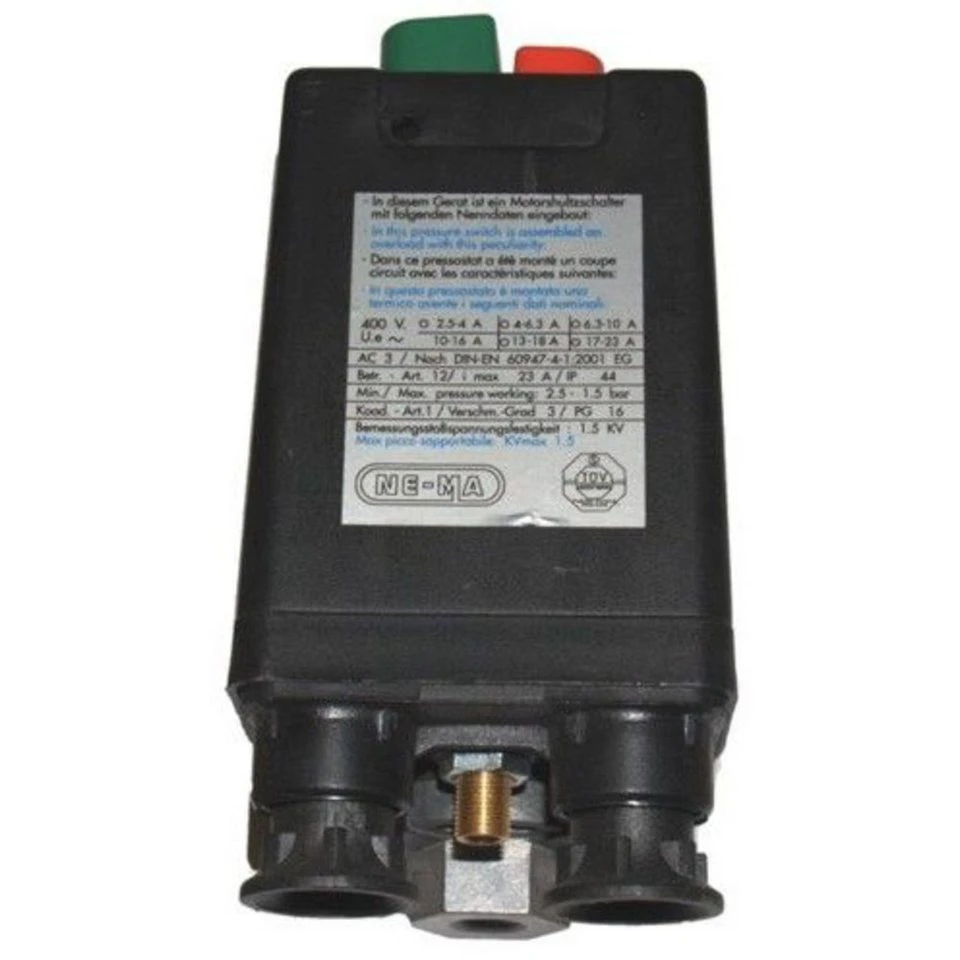 Aerotec Nema Schalter 400 V 3 Wege 3/8 Zoll 6,3-10 A Abgänge 1/4 Zoll