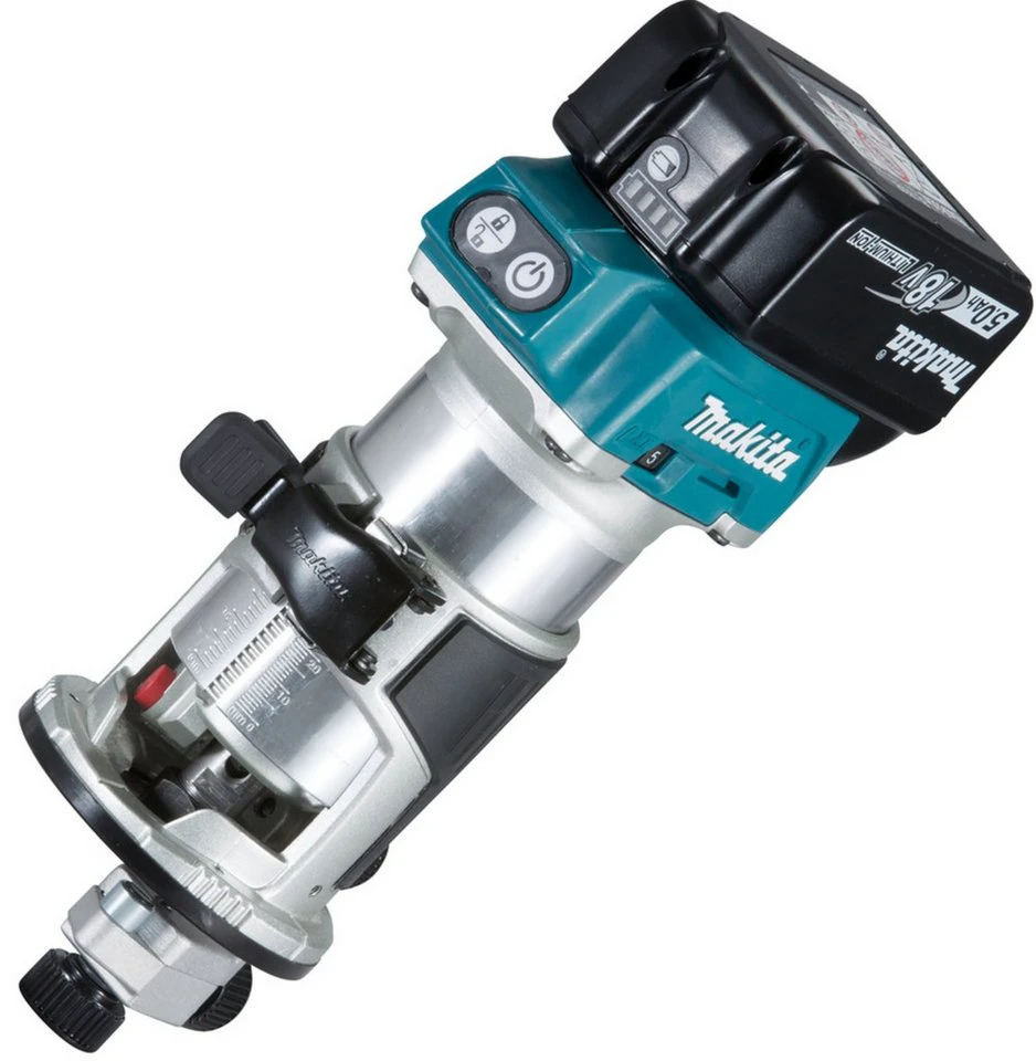 Makita Akku-Fräse DRT50RTJX9 Akku-Einhandfräse blau/schwarz