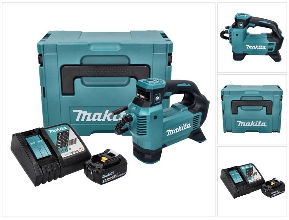 Makita Akku-Handkompressor DMP 181 RF1J 18 V 11,1 bar 3,0 Ah Akku Ladegerät