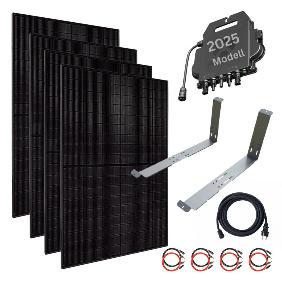 MyVoltaics Balkonkraftwerk MyCarport XXL 2000+ W mit 4 bifazialen Modulen und WLAN-Wechselrichter