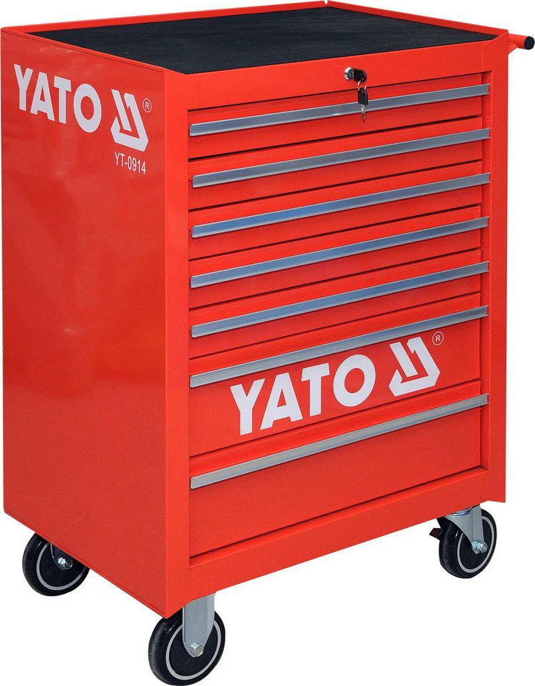 Yato Werkstattwagen 995x680x458 mm 7 Schubladen Stahlblech 300 kg Gummiräder