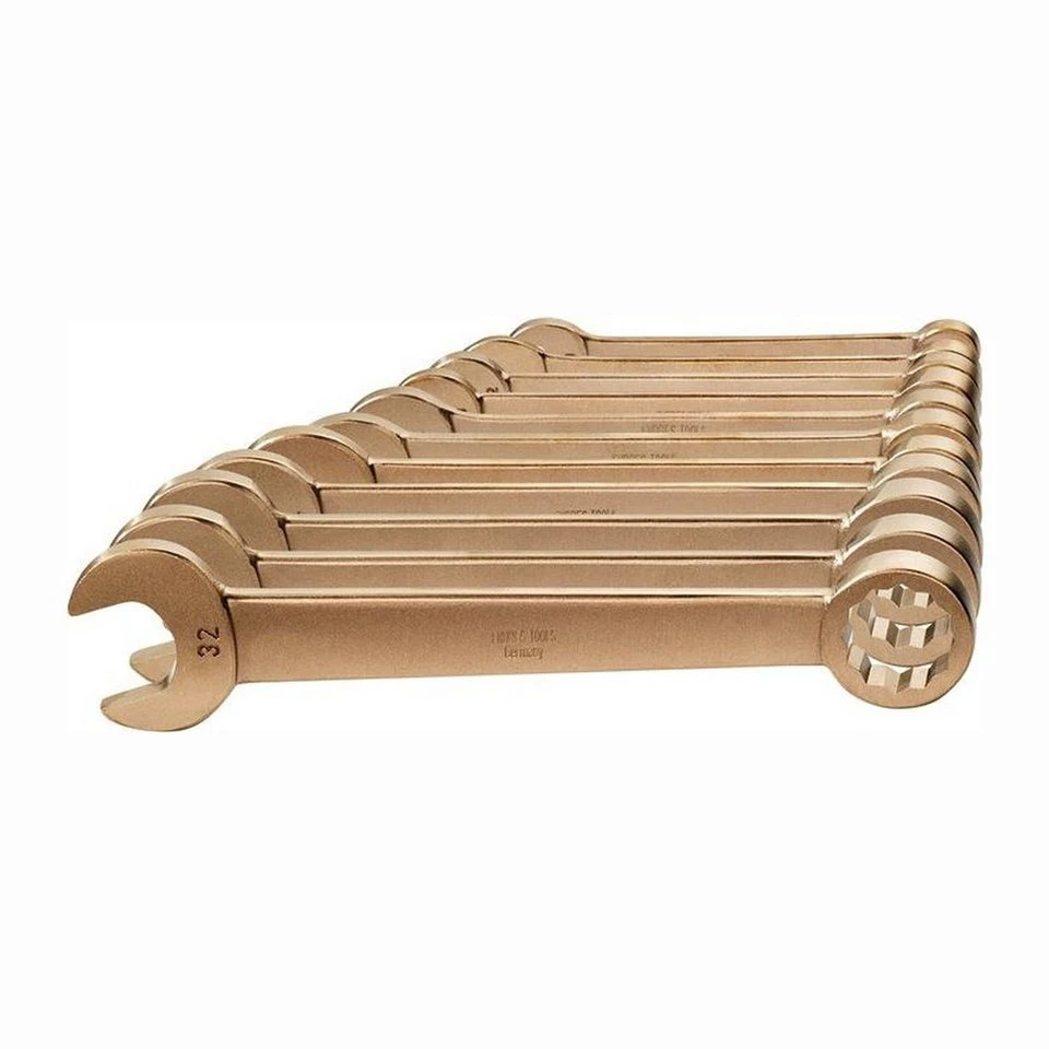 ENDRES TOOLS Ringmaulschlüsselsatz 11-teilig 10-32 mm funkenfrei Aluminium-Mehrstoff-Bronze