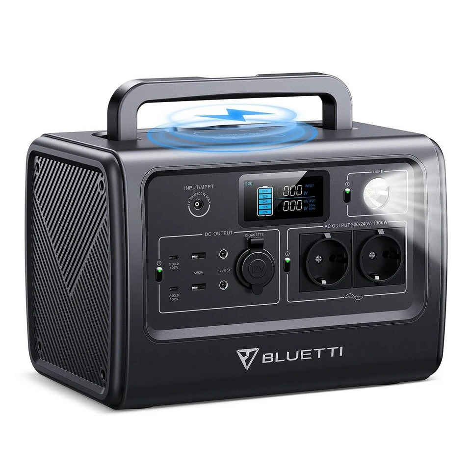 BLUETTI EB70 Stromerzeuger 716Wh 1000W LiFePO4 Solar Generator