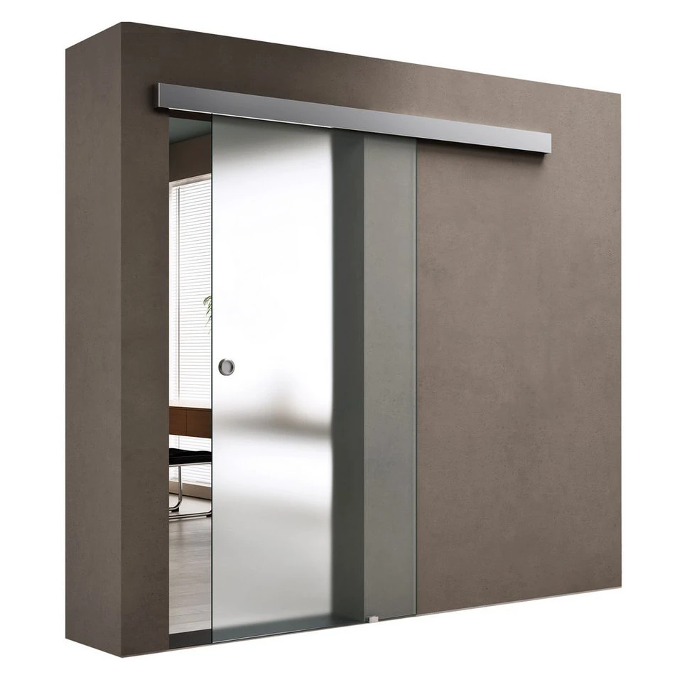doporro Glasschiebetür Amalfi12 vollsatiniert ESG-Sicherheitsglas 8 mm