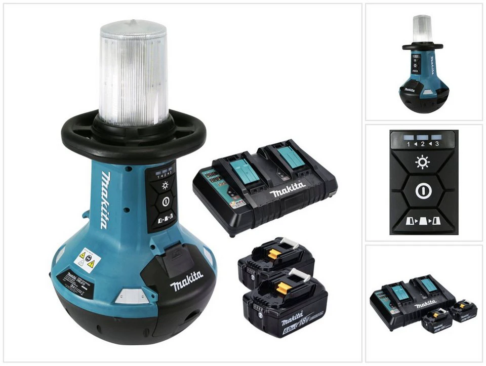 Makita DML 810 Akku LED Flächenlicht 18 / 36 V 5500 lm IP54