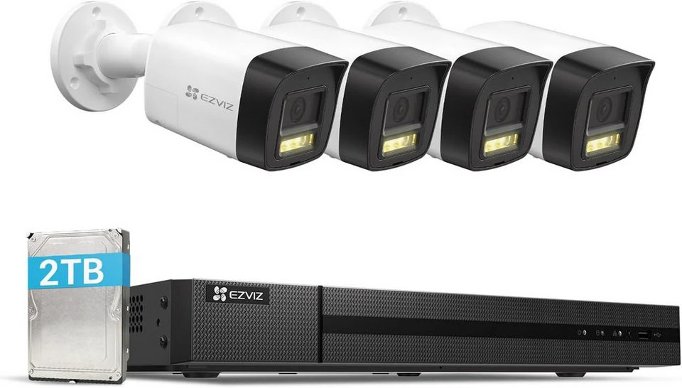 EZVIZ Überwachungskamera X5K+H3K(4K) POE NVR Kit