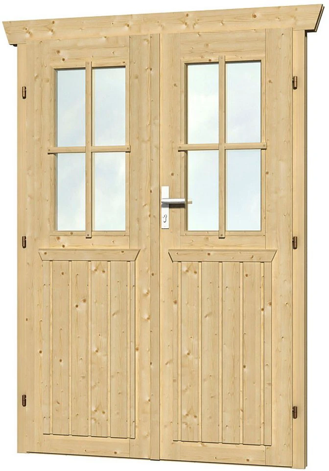 Skanholz Doppelflügeltür 117,5 x 179,5 cm halbverglast
