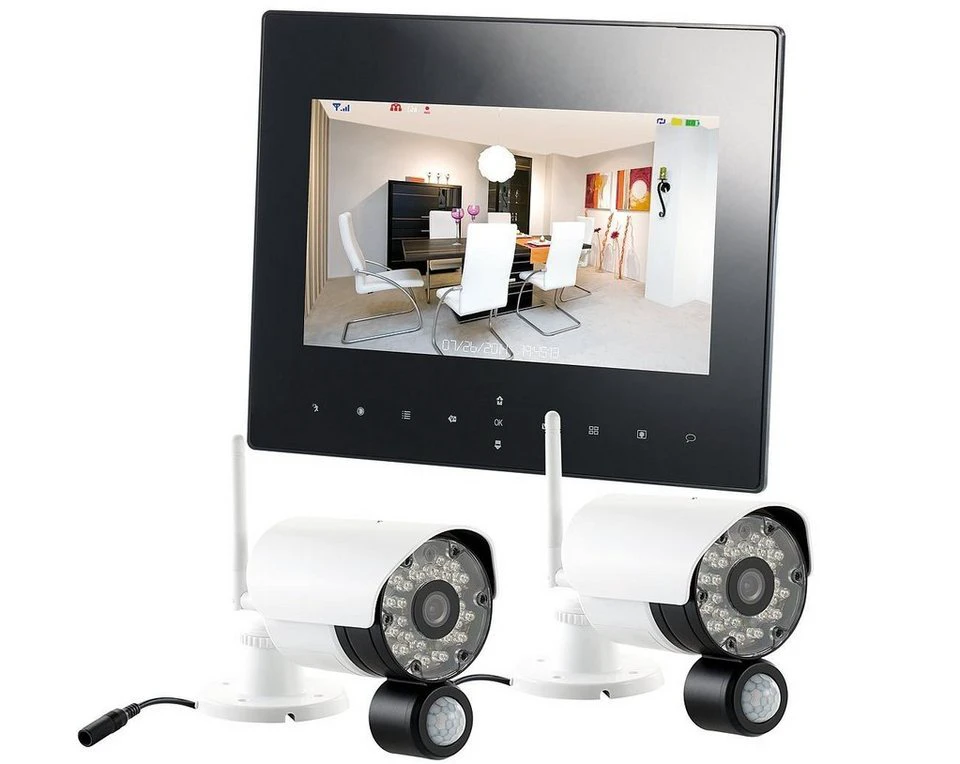 VisorTech Überwachungskamera DSC-720.mc Funk-Überwachungs-Set 2-tlg. HD IP65