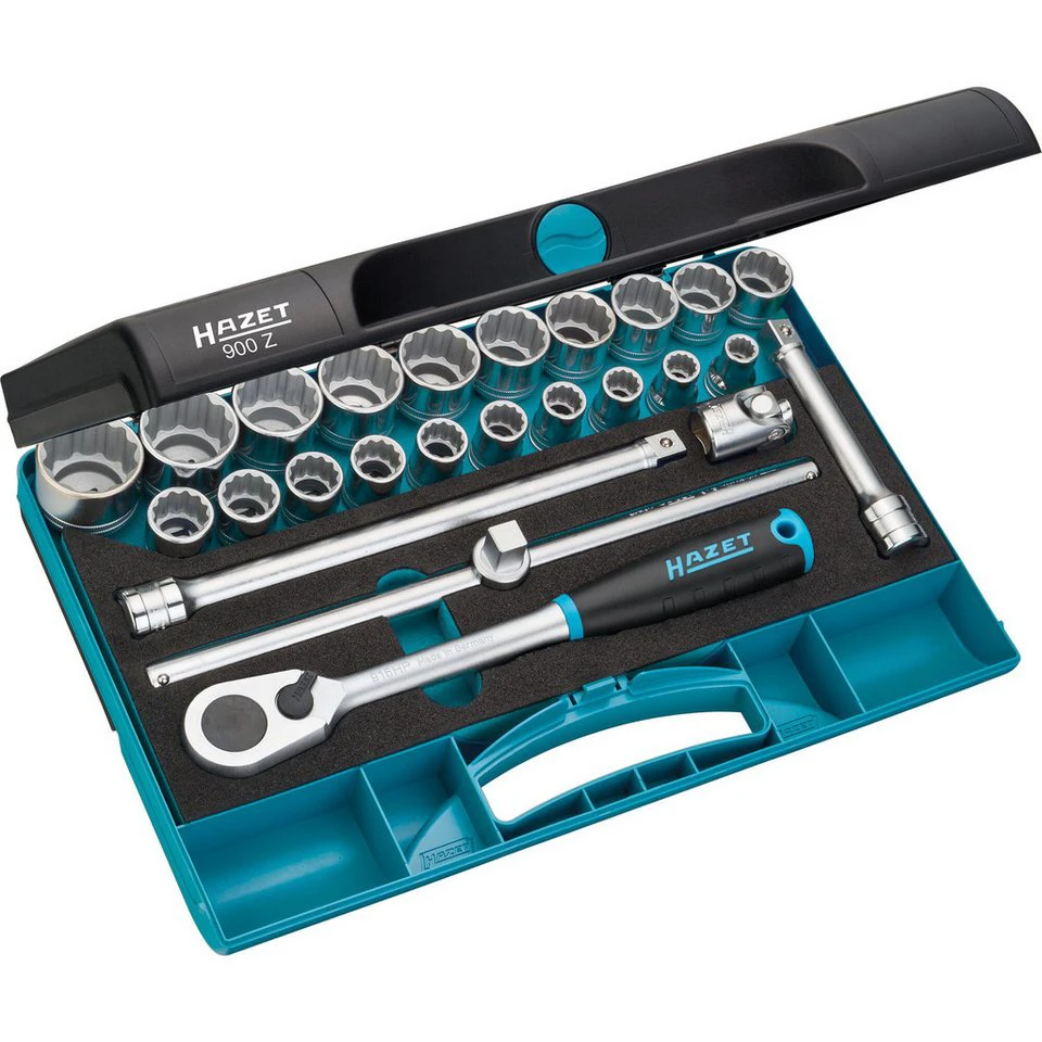 HAZET Steckschlüssel-Satz 900Z 1/2" 25-teilig mit HiPer Umschaltknarre