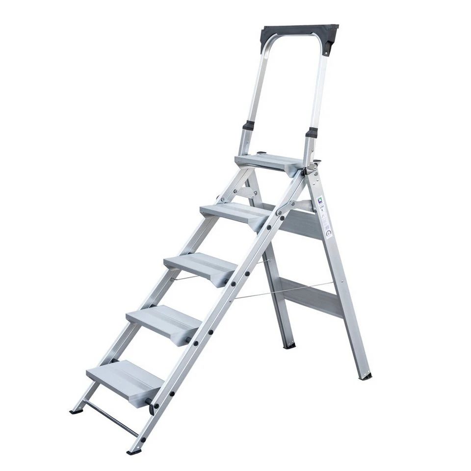 Munk Vielzweckleiter Klapptreppe 53105 5 Stufen Aluminium
