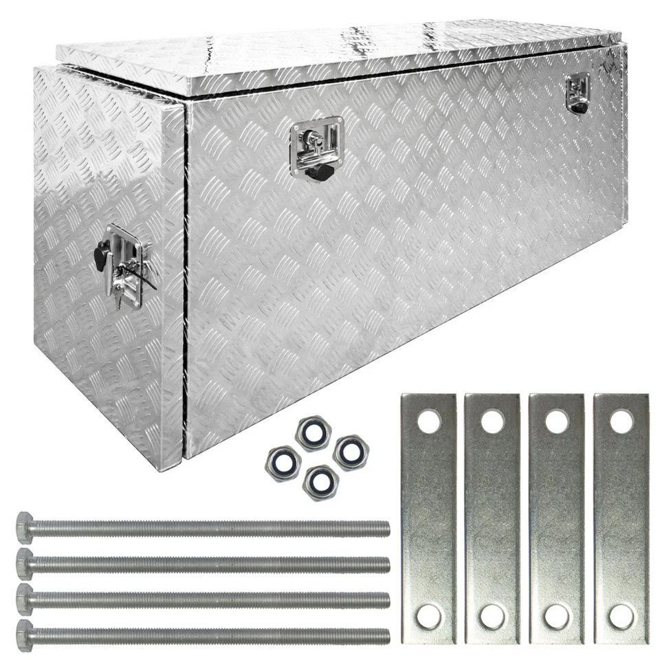Trucky Anhänger-Deichselbox P402 aus Aluminium mit Montagesatz