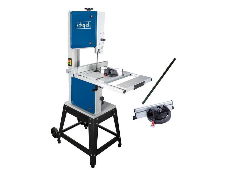 Scheppach HBS400 Bandsäge 230 V 750 W mit Untergestell Querschneidlehre zweites Sägeband