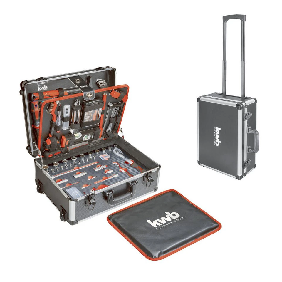 kwb Werkzeug-Koffer Trolley Werkzeug-Set 175-teilig Kunststoffkoffer