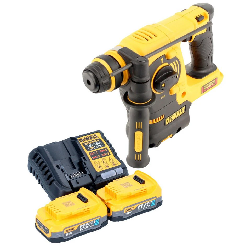 DeWalt DCH253 Kombihammer 18 V 2,1 J SDS-plus 2x Powerstack Akku 1,7 Ah Ladegerät