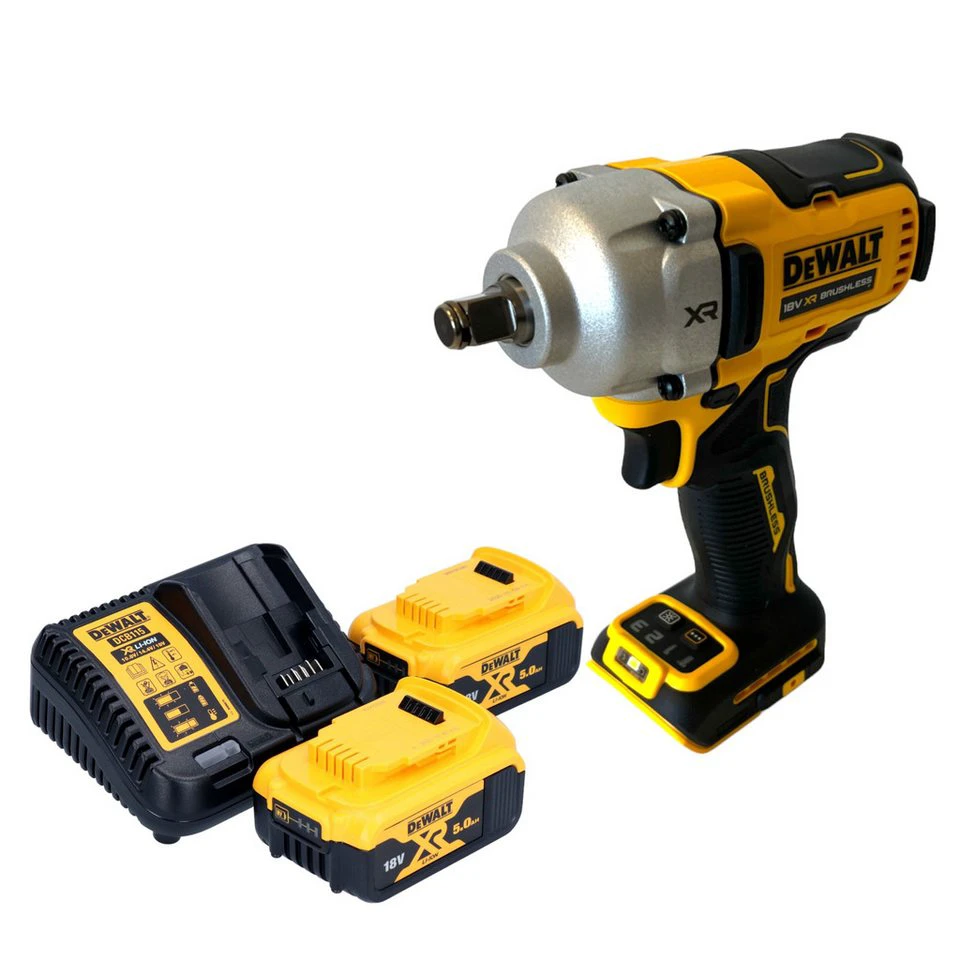 DeWalt Akku-Schlagschrauber DCF 891 P2 18 V 1084 Nm 1/2" Brushless 2x Akku 5,0 Ah Ladegerät