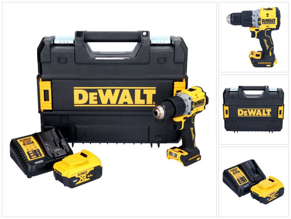 DeWalt Schlagbohrmaschine DCD 805 P1T Akku Schlagbohrschrauber 18 V 90 Nm Brushless 1x Akku 5
