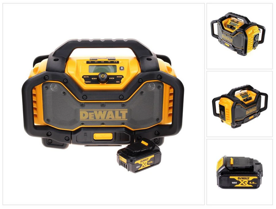 DeWalt DCR027 Akku-Radio DAB+ mit 4 Ah Akku 10,8-18,0 V