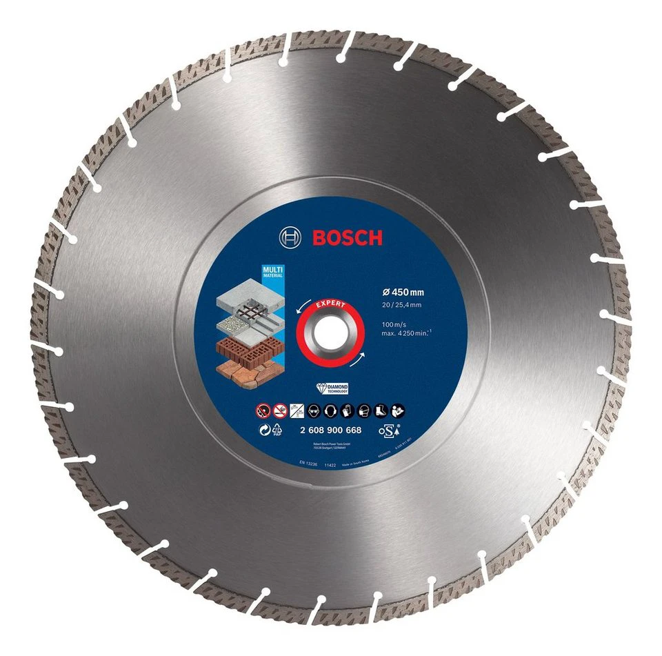BOSCH Trennscheibe Expert MultiMaterial 450 x 25,4 x 3,3 x 12 mm Diamant