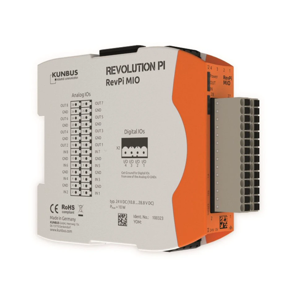 KUNBUS RevPi MIO Erweiterungsmodul 8 analoge Eingänge 8 analoge Ausgänge IP20