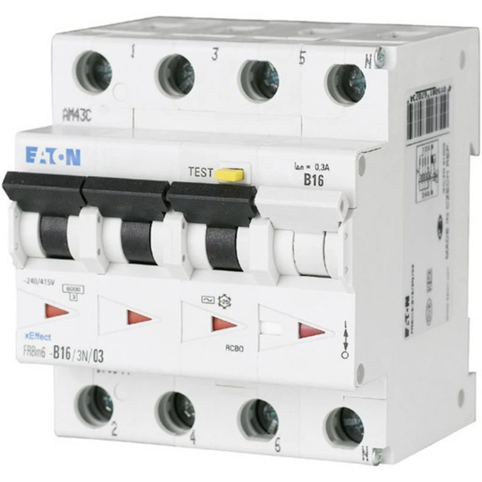EATON FI-Schutzschalter/Leitungsschutzschalter 170957 4polig 16 A 0