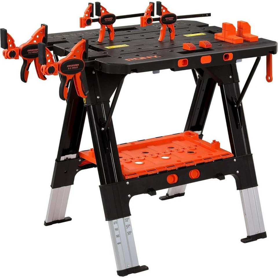 PONY 2 in 1 Werkbank klappbar 454 kg 79 x 63,5 cm