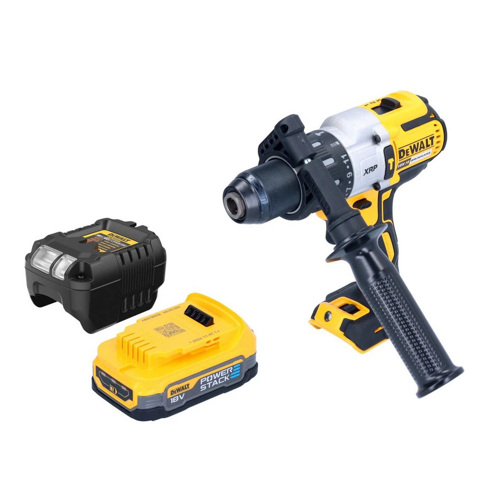 DeWalt Akku-Schlagbohrschrauber DCD 996 18 V 95 Nm Brushless Powerstack Akku 1,7 Ah Ladegerät