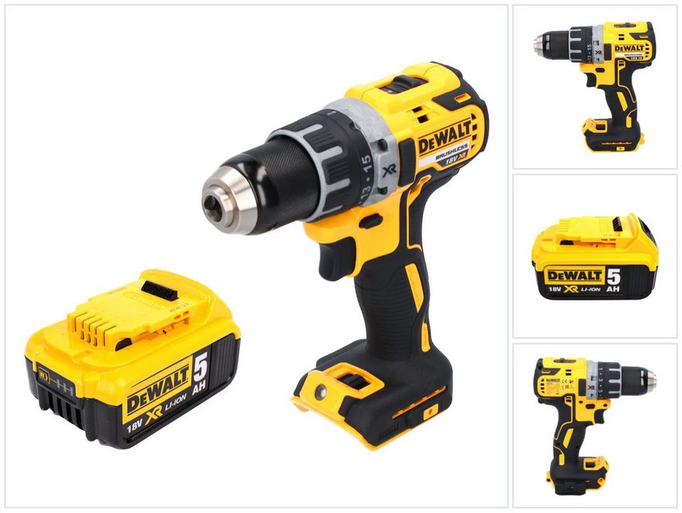 DeWalt Akku-Bohrschrauber DCD791 18 V 70 Nm Brushless 5 Ah