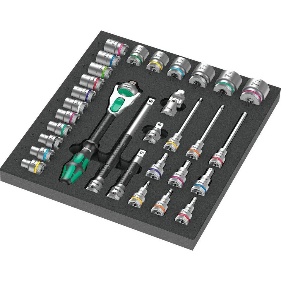 Wera 8000 C Zyklop Set 1 Werkzeugbox 31-teilig Schaumstoffeinlage 1/2"