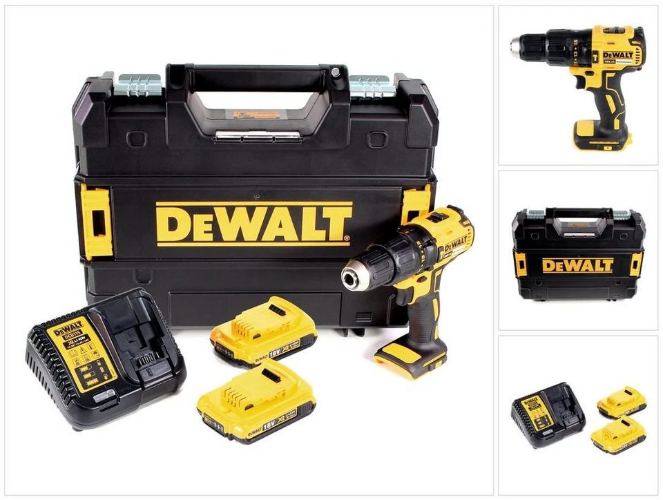 DeWalt Akku-Schlagbohrschrauber DCD 778 D2T 18V 65Nm 2x 2,0Ah Akkus Ladegerät