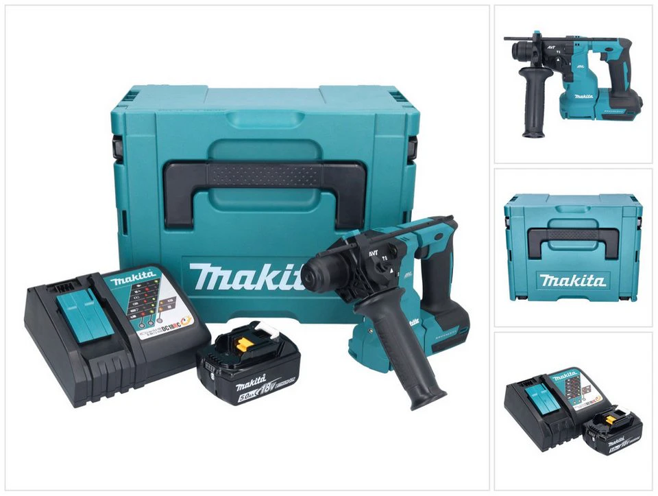 Makita Akku-Bohrhammer DHR 183 Z 18 V 1,7 J SDS plus Brushless mit Akku Ladegerät MAKPAC