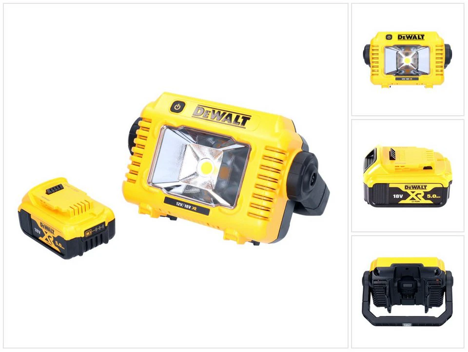 DeWalt DCL 077 Akku LED Arbeitsstrahler 12 V 18 V 2000 lm IP54 5 Ah