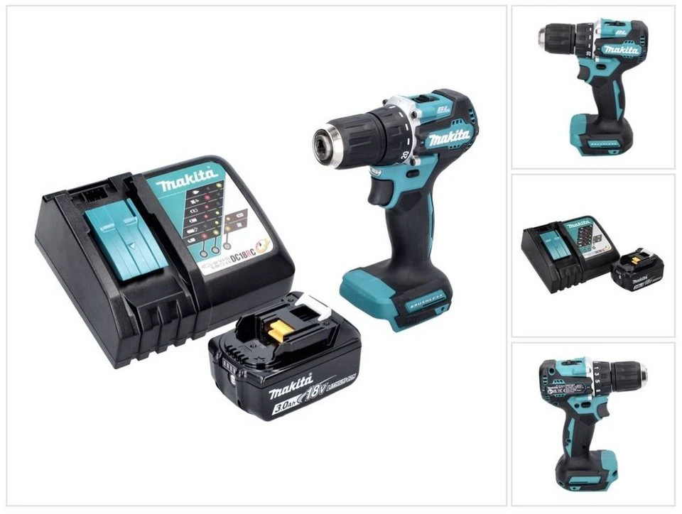 Makita Akku Bohrschrauber DDF 487 RF1 18 V 40 Nm Brushless 3,0 Ah