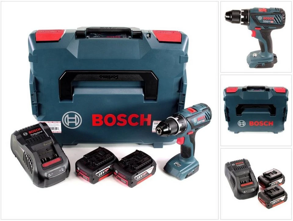 Bosch Professional Akku Bohrschrauber GSR 18V-28 2-Gang 13 mm L-Boxx 2x GBA 6,0 Ah