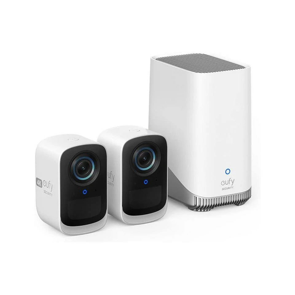 eufy eufyCam S300 3C 4K Überwachungskamera kabellos Set 3-tlg