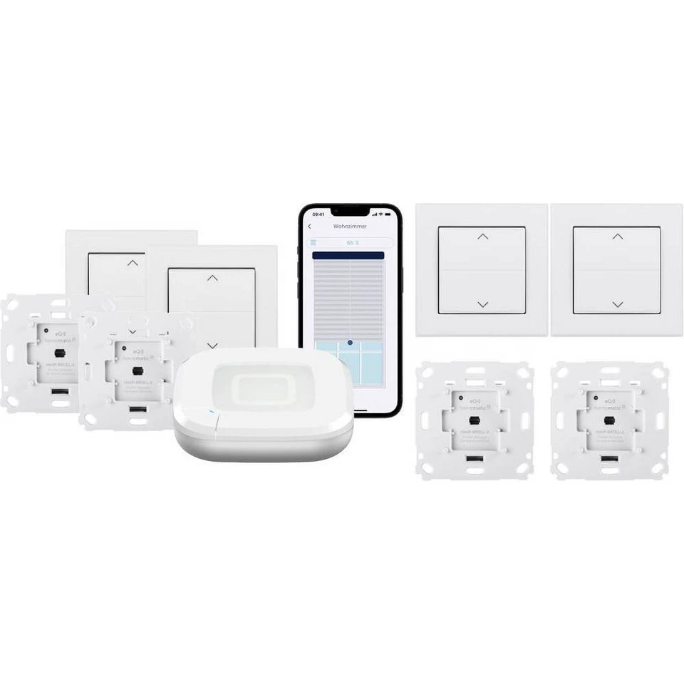 Homematic IP Starter-Set Rollladensteuerung HmIP-SK29 für 2 Rollläden Markisen Access Point 2