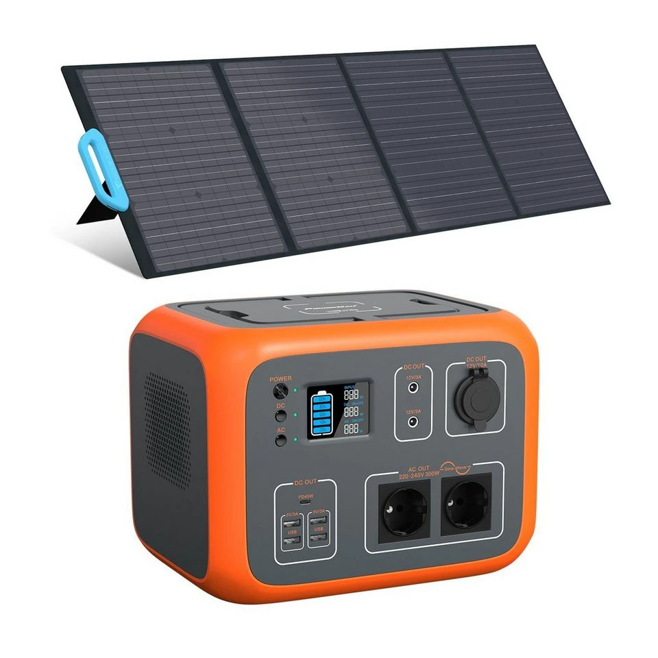 BLUETTI AC50S Stromerzeuger mit PV120 120W Solarpanel 4-tlg
