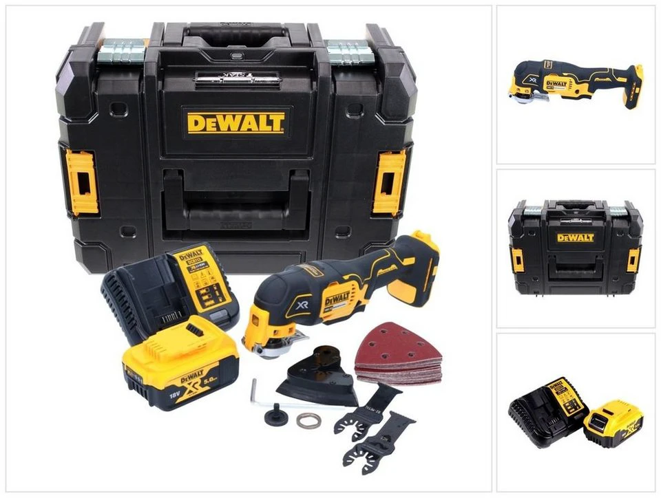 DeWalt Akku-Multifunktionswerkzeug DCS 355 18 V Brushless mit 5,0 Ah Akku