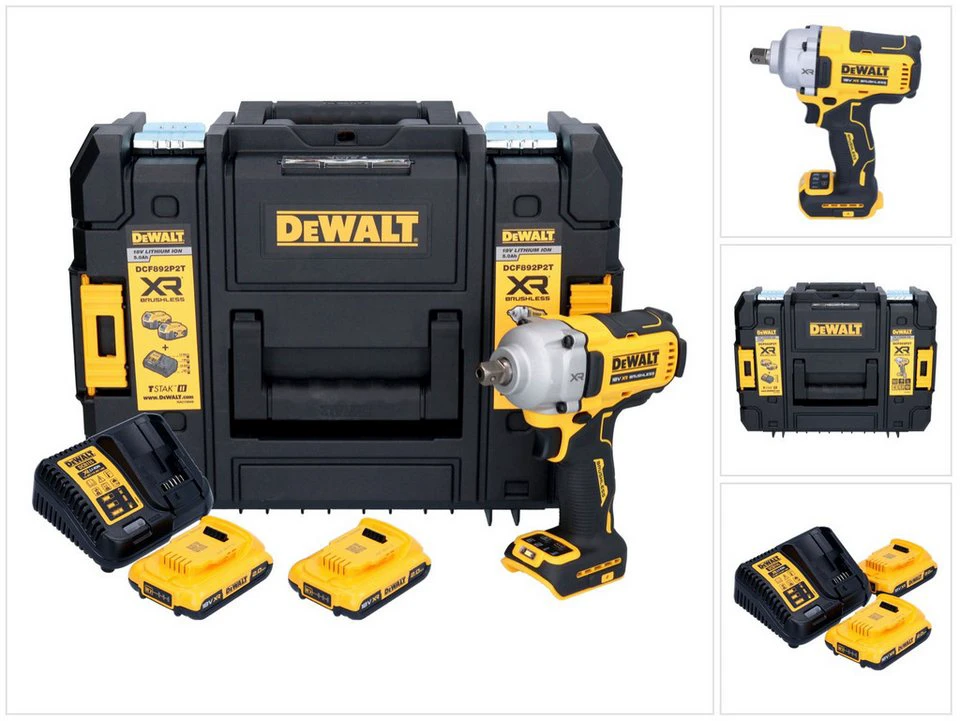 DeWalt Akku-Schlagschrauber DCF 892 18 V 813 Nm 1/2" Brushless 2x Akku