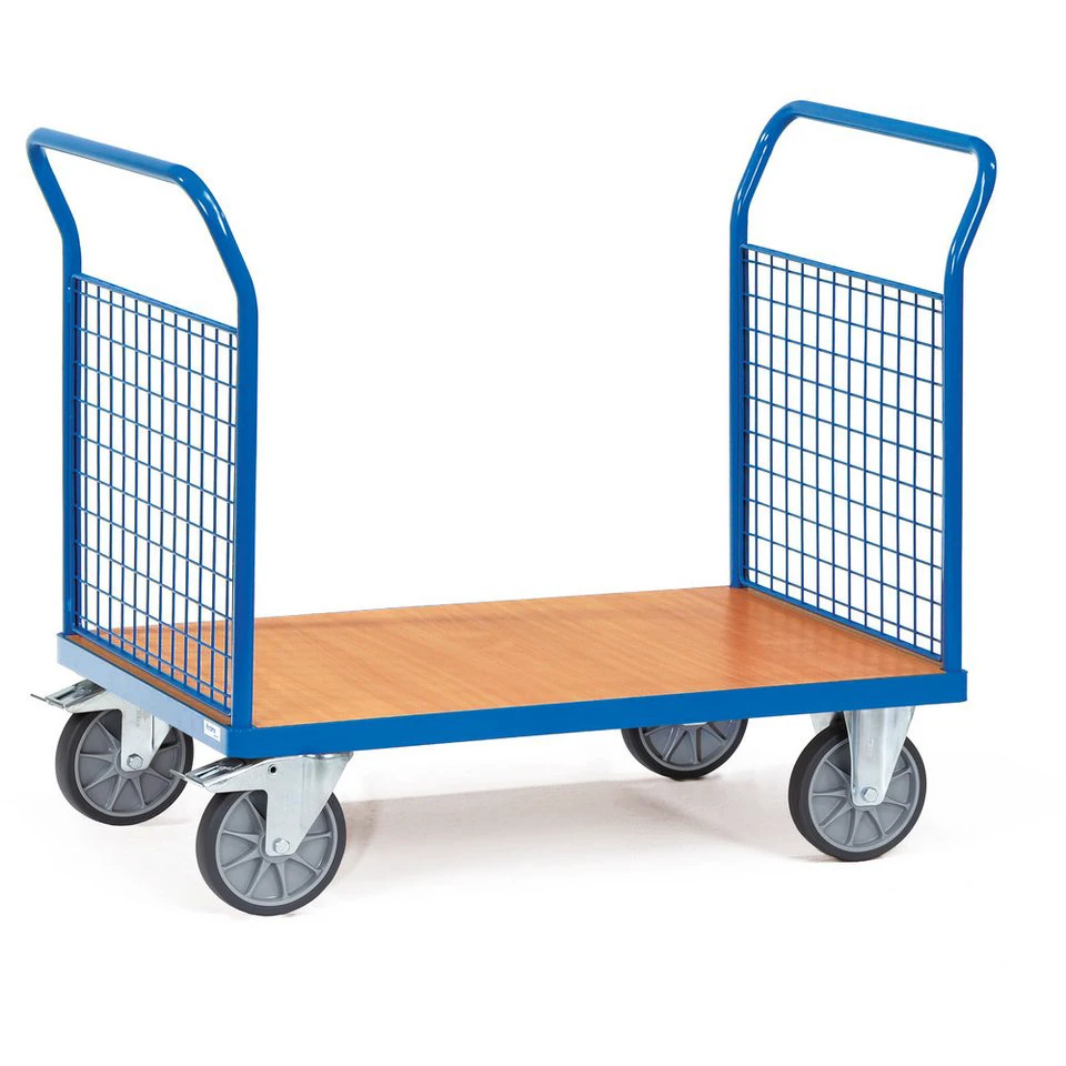 FETRA Transportwagen Doppel-Stirnwandwagen 1521 Stahlrohr Profilstahl RAL 5007