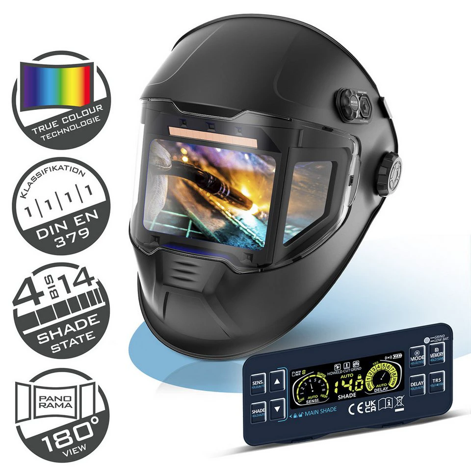 STAHLWERK Schweißhelm SPLIT 3-in-1 180° Sichtfeld True-Colour