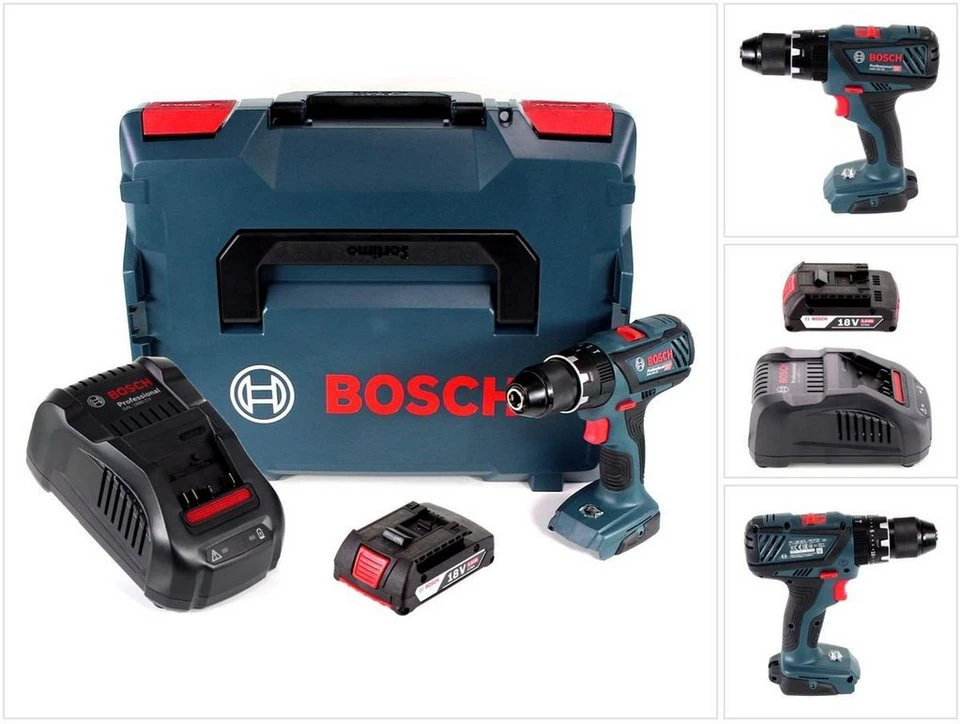 Bosch Professional GSR 18V-28 Akku-Bohrschrauber 18 V 63 Nm 2,0 Ah Akku Ladegerät