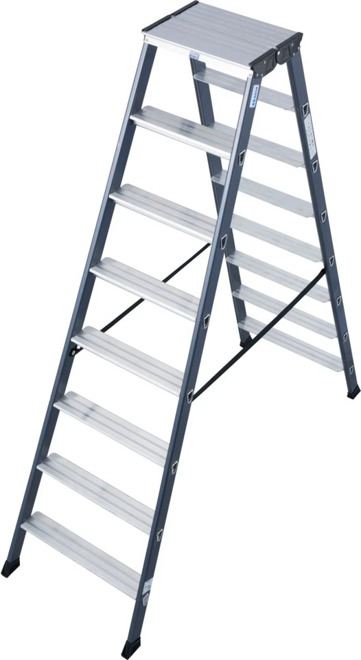 KRAUSE Doppelleiter SePro D Alu eloxiert 2x8 Stufen Arbeitshöhe ca. 327 cm