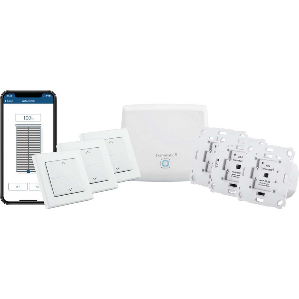 Homematic IP Starterset Beschattung für 3 Rollläden & Markisen Smart-Home