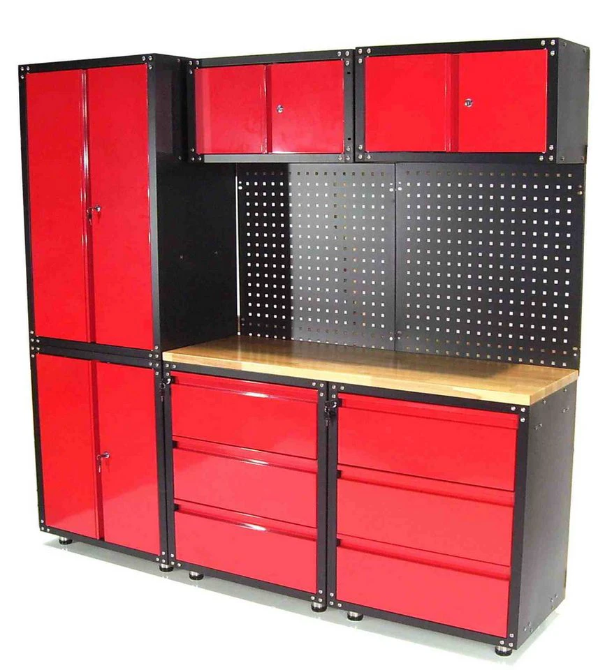 Apex Werkstatt-Set Werkstattschranksystem 9-teilig 57063 rot schwarz