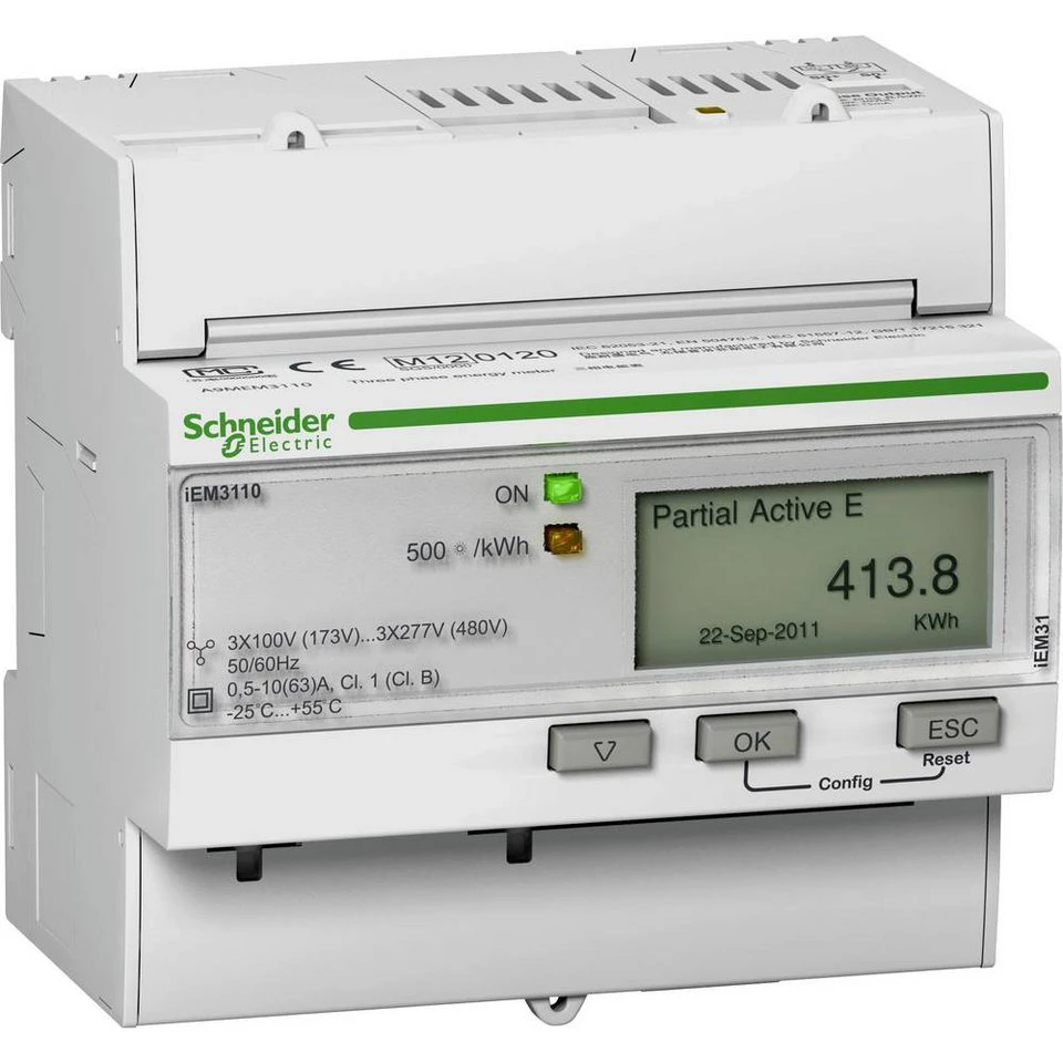 cemon Energiezähler IEM3110 3P+N 63A Puls MID A9MEM A9MEM3110