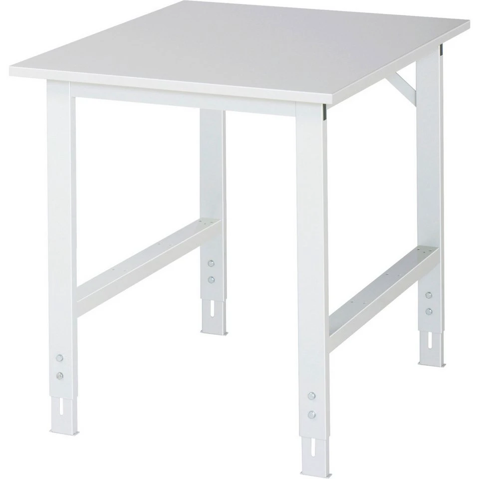 RAU Werkbank Arbeitstisch 750 x 760-1080 x 1000 mm M-Platte 22 mm lichtgrau