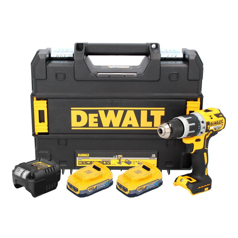 DeWalt DCD 796 Akku Schlagbohrschrauber 18 V 70 Nm 2x Powerstack 1,7 Ah Ladegerät TSTAK