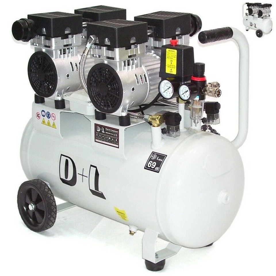 Apex Flüster-Druckluftkompressor 240/8/50W 50 L 1500 W 69 dB(A) ölfrei