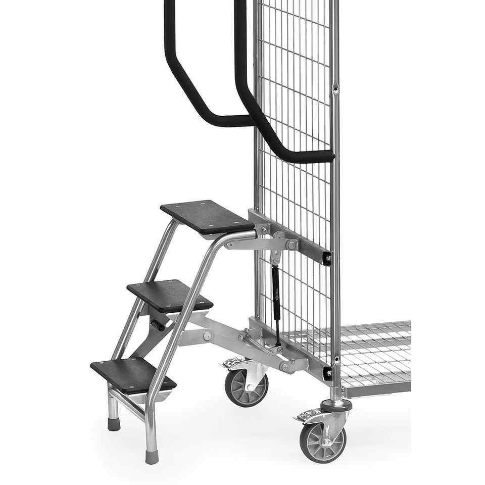 FETRA Transportwagen Trittstufen Zubehör 3 Stufen 600 mm Greifhöhe ca. 2.800 mm